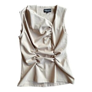 Tan  Top Vivian Shyu, size S. Made in Canada